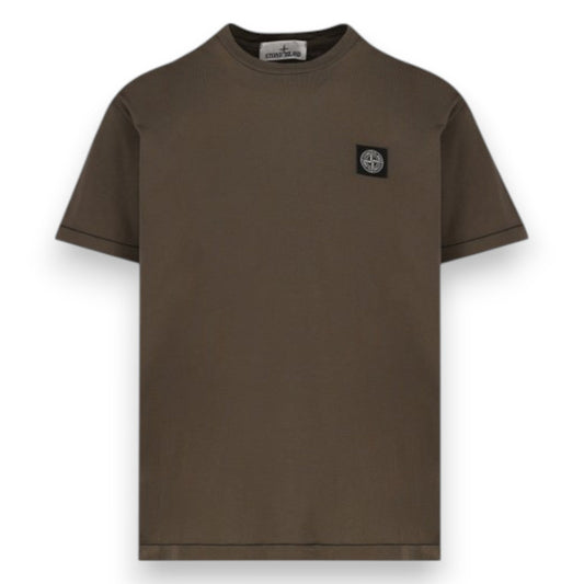 Stone Island, Slim - Fit Military Green T-Shirt with Compass Patch - True Labels