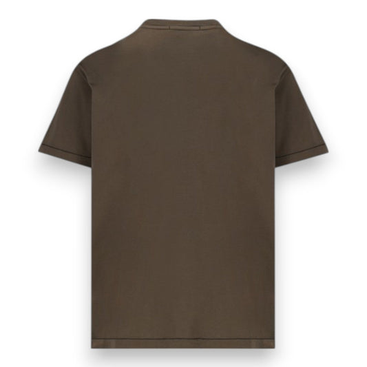 Stone Island, Slim - Fit Military Green T-Shirt with Compass Patch - True Labels