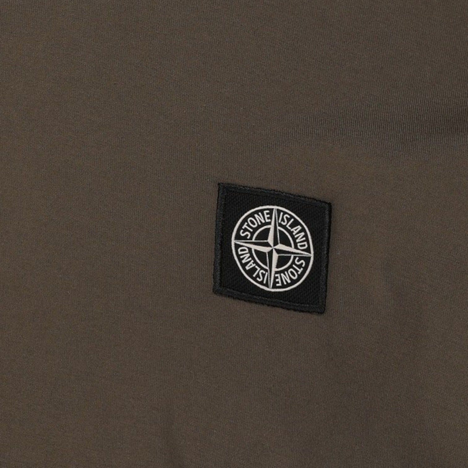 Stone Island, Slim - Fit Military Green T-Shirt with Compass Patch - True Labels